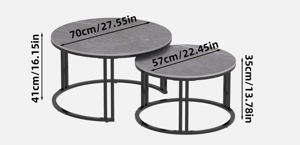 Interior Ave - Premier Nested Coffee Table Set - Grey Stone