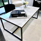 Interior Ave - Monaco Rectangle Coffee Table - White Marble Stone