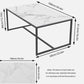 Interior Ave - Monaco Rectangle Coffee Table - White Marble Stone