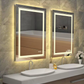 Interior Ave - LED Rectangle Frameless Salon / Bathroom Wall Mirror - 70 x 50cm