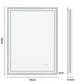 Interior Ave - LED Rectangle Frameless Salon / Bathroom Wall Mirror - 90 x 70cm