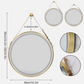 Interior Ave - LED Round Hanging Salon / Bathroom Wall Mirror - Gold - 60cm