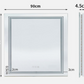 Interior Ave - LED Square Frameless Salon / Bathroom Wall Mirror - 90 x 90cm