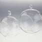 4 x Hanging Clear Glass Ball Tealight Candle Holder  - 10cm Diameter / High - Wedding Globe Decoration Terrarium Succulent Plant Mini Garden Holder Decor Craft Gift