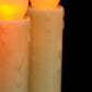 10 Pack Taper Stick White Battery Candle - Natural Flame Light Colour No Flicker - Gold Stand Base