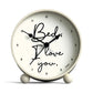 Newgate Jones Bed I Love You Alarm Clock Linen White