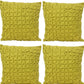 Pack of 4 Flux Mustard Yellow 3D Textured 45cm x 45cm Cushion Covers