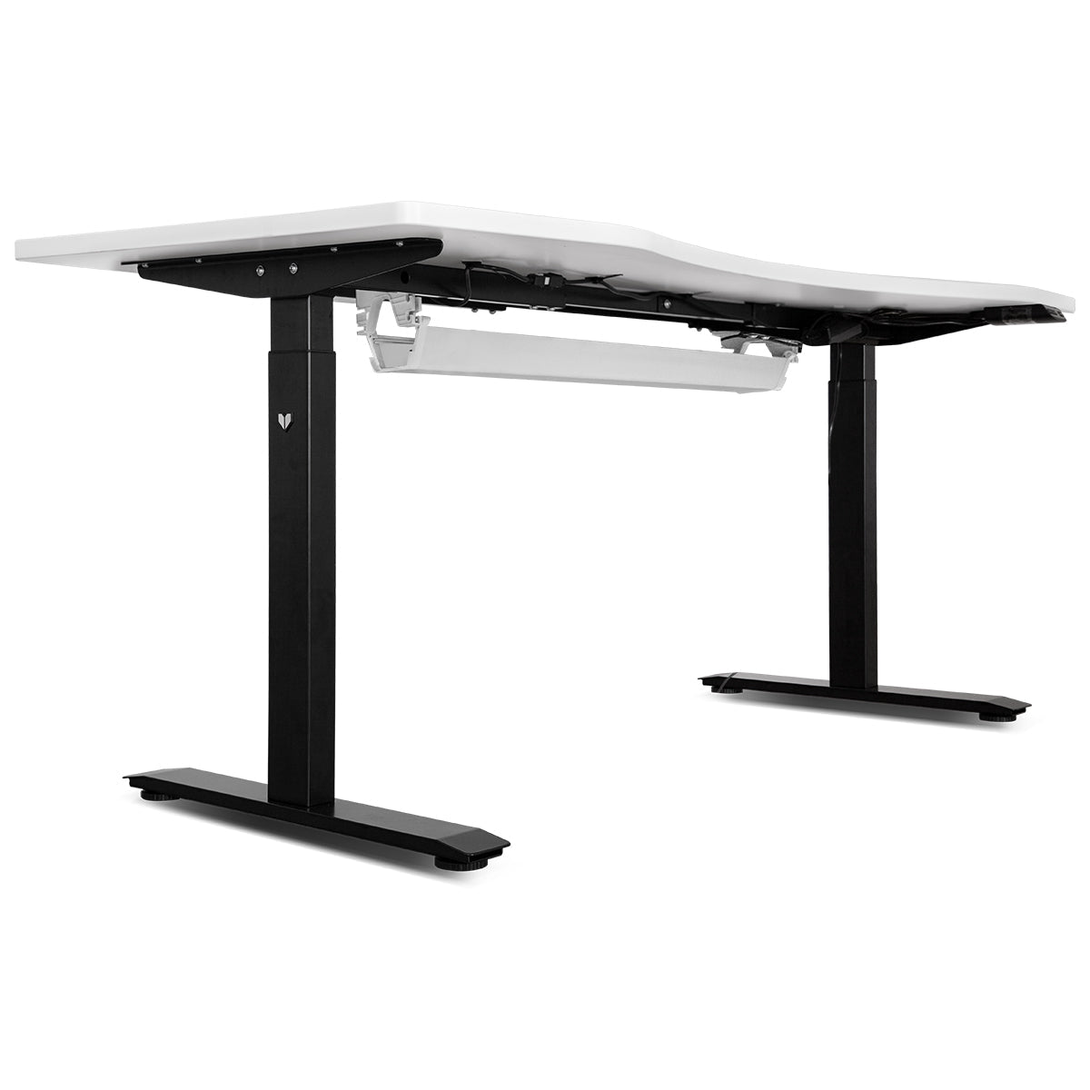 WalkingPad C2 Treadmill + ErgoDesk Automatic Standing Desk 1800mm in White/Black + Cable Management Tray