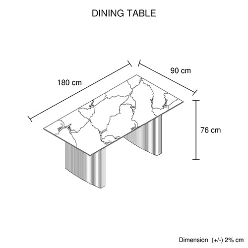 Dining Table Sintered Stone Top MDF Table Base High Glossy White