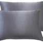 Gioia Casa Luxury Pillowcase 2 Pack - 100% Pure Mulberry Silk on Both Sides - Charcoal