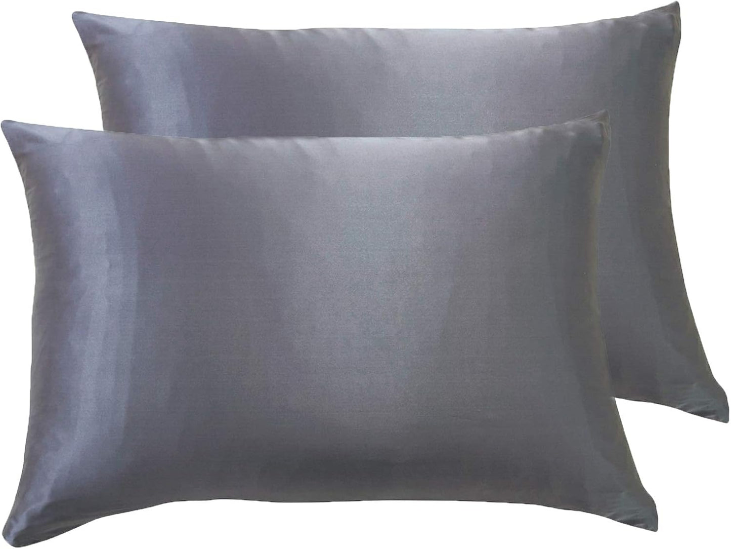 Gioia Casa Luxury Pillowcase 2 Pack - 100% Pure Mulberry Silk on Both Sides - Charcoal