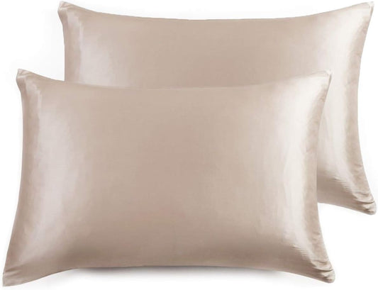 Gioia Casa Luxury Pillowcase 2 Pack - 100% Pure Mulberry Silk on Both Sides - Champagne