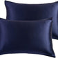 Gioia Casa Luxury Pillowcase 2 Pack - 100% Pure Mulberry Silk on Both Sides - Navy Blue