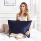 Gioia Casa Luxury Pillowcase 2 Pack - 100% Pure Mulberry Silk on Both Sides - Navy Blue