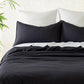 Bamboo Microfibre Quilt Cover Set - Charcoal - Single