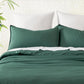 Bamboo Microfibre Quilt Cover Set - Green - Single