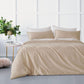 Bamboo Microfibre Quilt Cover Set - Linen - Single