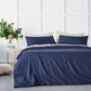 Bamboo Microfibre Quilt Cover Set - Navy - Single