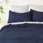 Bamboo Microfibre Quilt Cover Set - Navy - Single