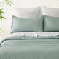 Bamboo Microfibre Quilt Cover Set - Sage Green - Single