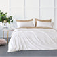 Bamboo Microfibre Quilt Cover Set - White - Single