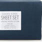 Gioia Casa Vintage Washed 100% Cotton Sheet Set with 1 Pillowcases - Dark Indigo -Single