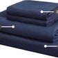 Bamboo Microfibre Sheet Set - Navy - Single