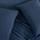 CleverPolly Vintage Washed Microfibre Sheet Set with 1 Pillowcase - Navy - Single