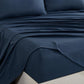 CleverPolly Vintage Washed Microfibre Sheet Set with 1 Pillowcase - Navy - Single