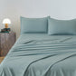 CleverPolly Vintage Washed Microfibre Sheet Set with 1 Pillowcase - Seafoam - Single