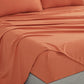 CleverPolly Vintage Washed Microfibre Sheet Set with 1 Pillowcase - Terracotta - Single