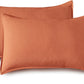 CleverPolly Vintage Washed Microfibre Sheet Set with 1 Pillowcase - Terracotta - Single