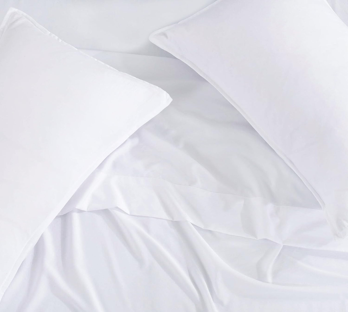 CleverPolly Vintage Washed Microfibre Sheet Set with 1 Pillowcase - White - Single