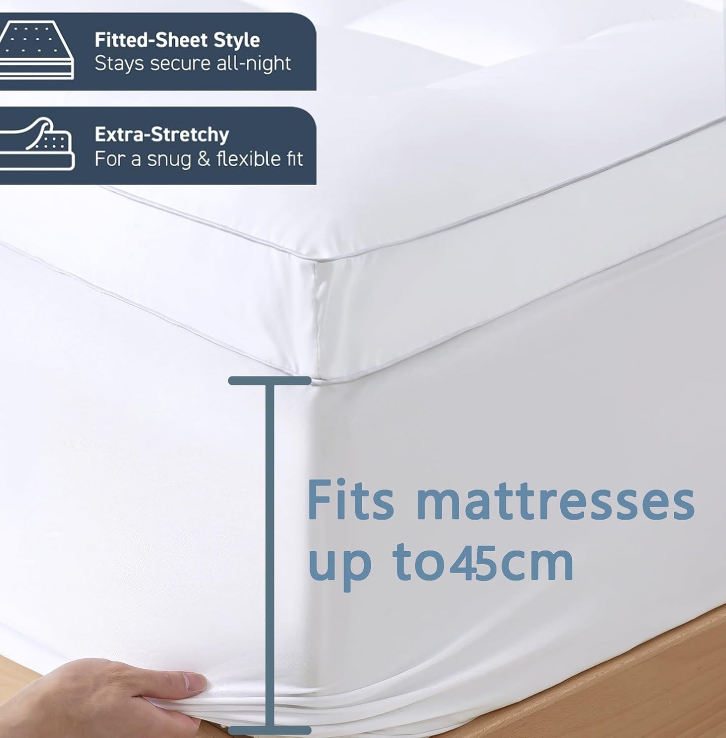 Gioia Casa Luxury Extra Thick 1000GSM Mattress Topper -Single size