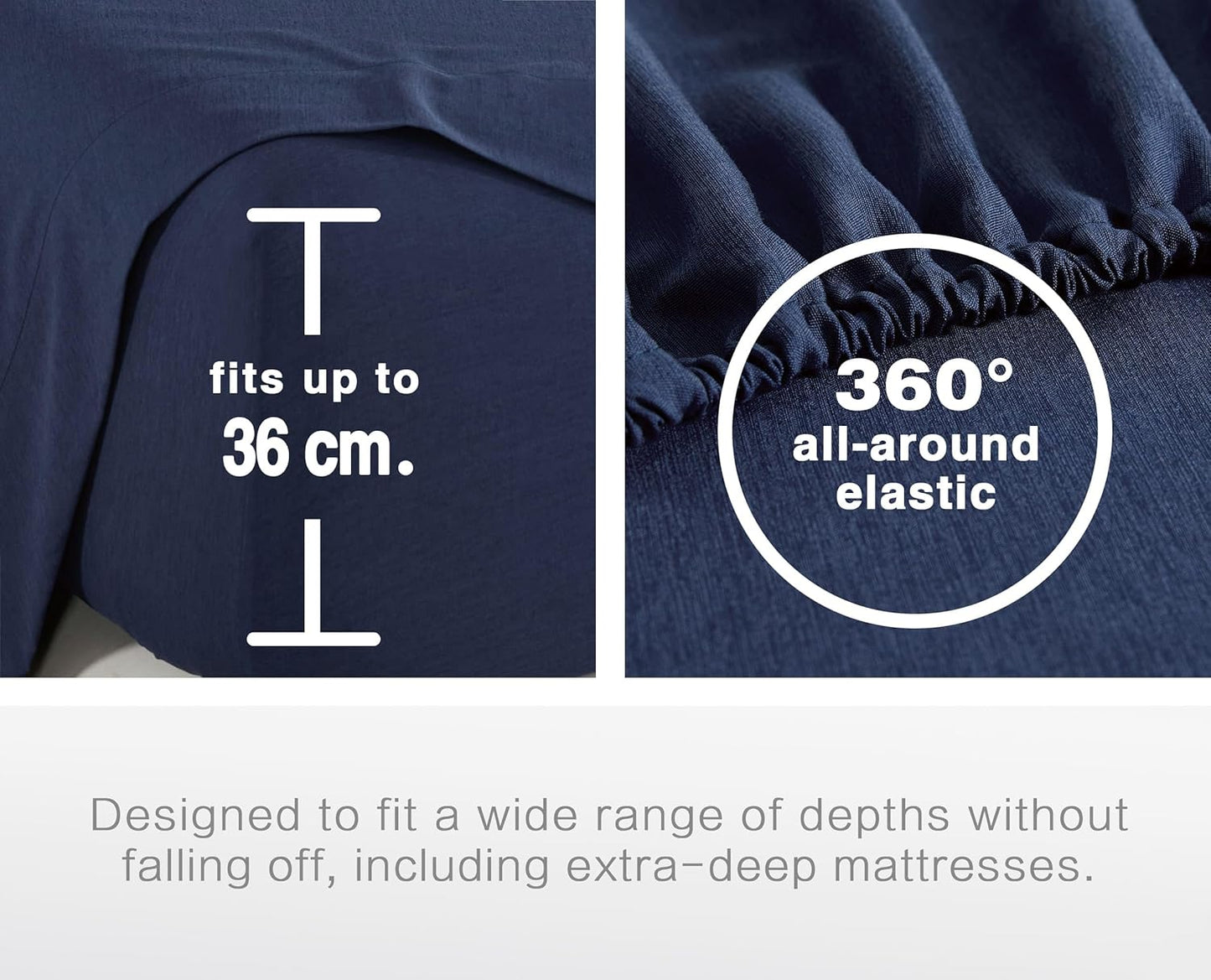 Bamboo Microfibre Sheet Set - Navy - Double