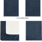 CleverPolly Vintage Washed Microfibre Sheet Set with 2 Pillowcases - Navy - Double