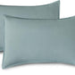 CleverPolly Vintage Washed Microfibre Sheet Set with 2 Pillowcases - Seafoam - Double