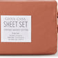 Gioia Casa Vintage Washed 100% Cotton Soft Breathable Sheet Set - Brick - Queen