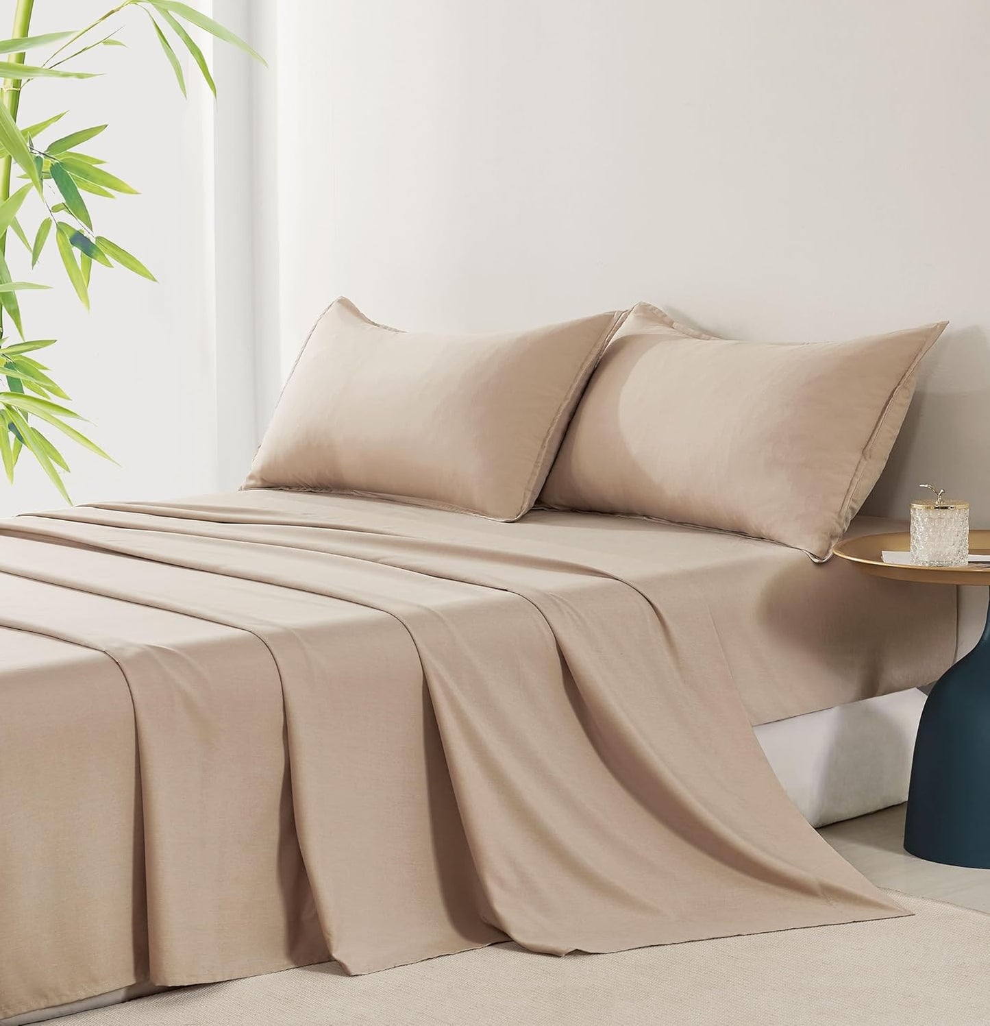 Bamboo Microfibre Sheet Set - Linen - Queen