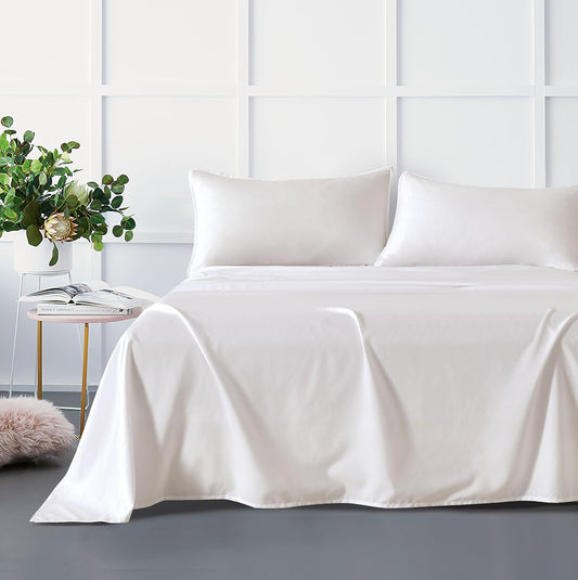 Bamboo Microfibre Sheet Set - White - Queen