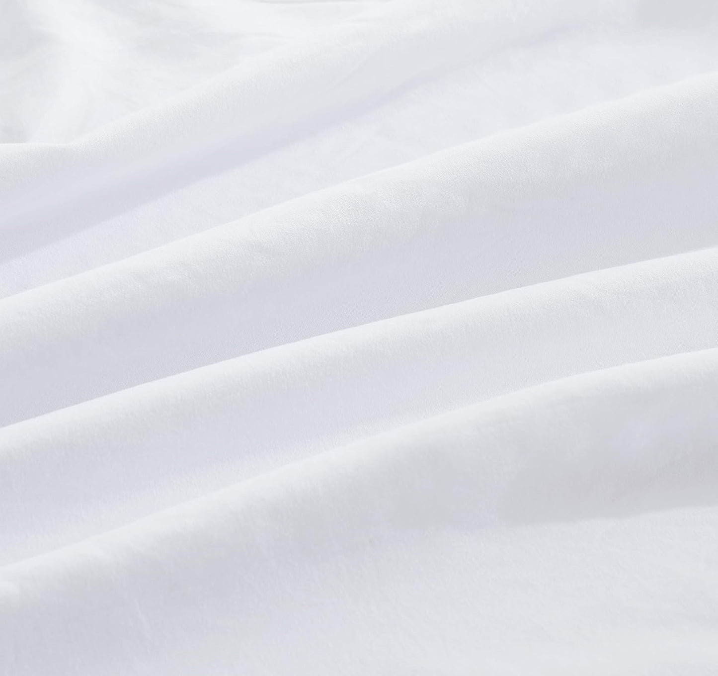 CleverPolly Vintage Washed Microfibre Sheet Set with 2 Pillowcases - White - Queen