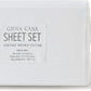 Gioia Casa Vintage Washed 100% Cotton Sheet Set with 2 Pillowcases - White - King Size