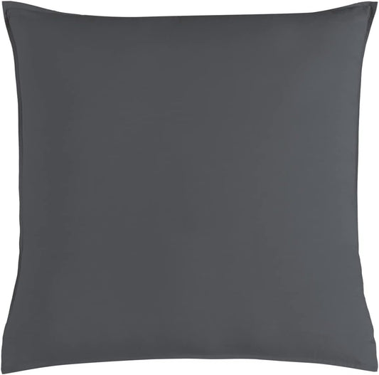 Gioia Casa Vintage Washed 100% Cotton European Pillowcase - Luxurious European Pillow Cover - Charcoal - 1 Pc