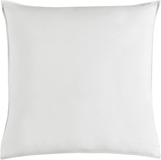 Gioia Casa Vintage Washed 100% Cotton European Pillowcase - Luxurious European Pillow Cover - White - 1 Pc