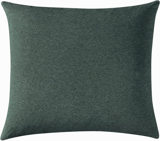 Gioia Casa 100% Jersey Cotton Soft Breathable Fabrication Stretch European Pillowcase - Forest Green