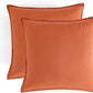 CleverPolly Vintage Washed Microfibre European Pillowcases - Set of 2 Luxurious European Pillow Covers - Terracotta