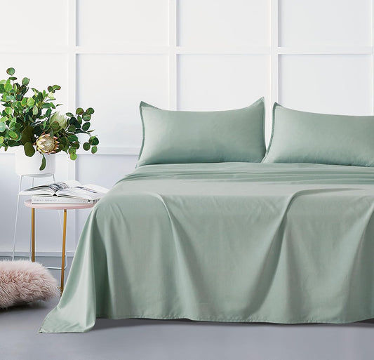 Bamboo Microfibre Sheet Set - Sage Green - King Single