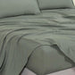 CleverPolly Vintage Washed Microfibre Sheet Set with 1 Pillowcase - Khaki Green - King Single