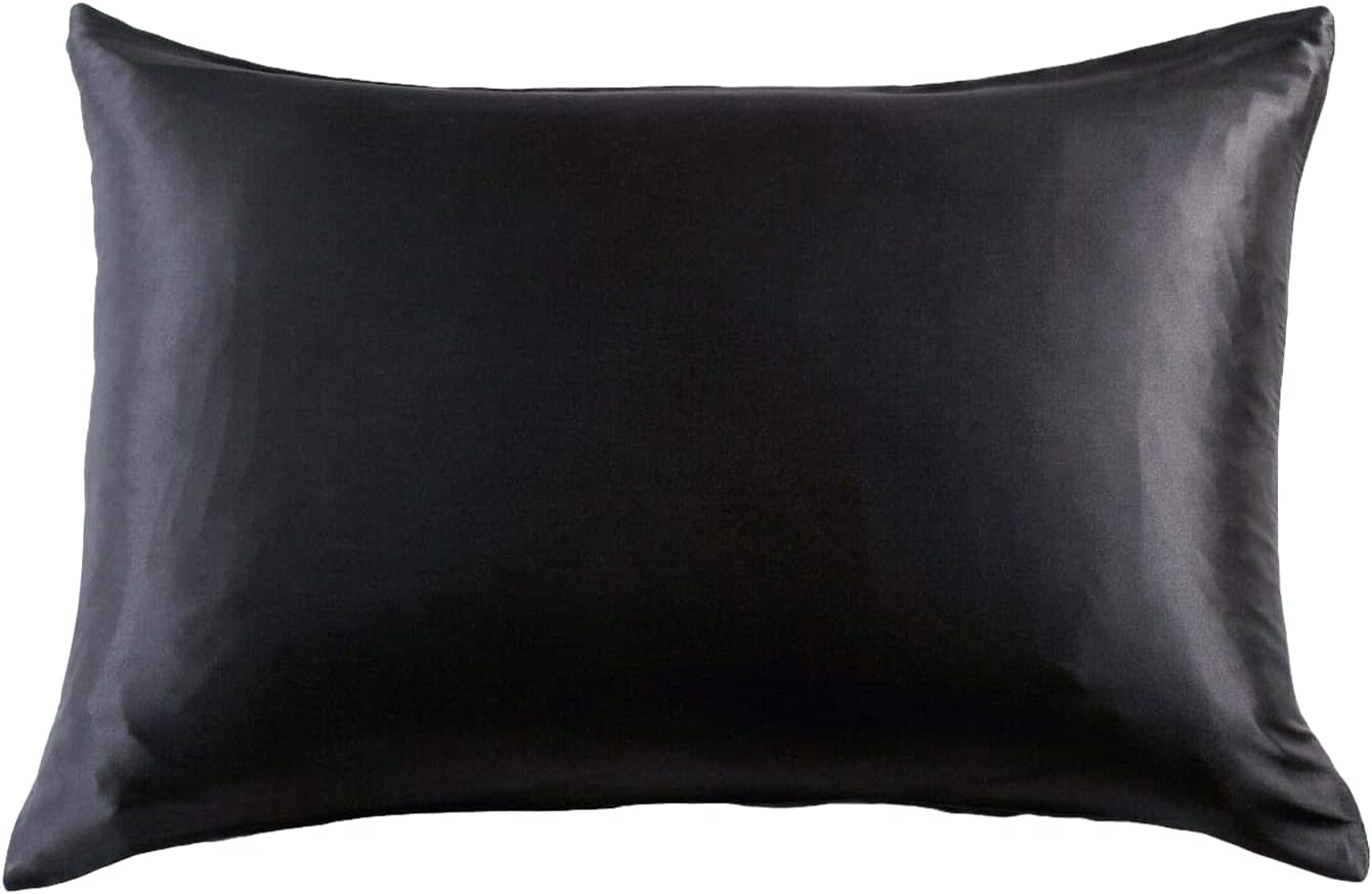 Gioia Casa Luxury Pillowcase - 100% Pure Mulberry Silk on Both Sides - Black