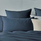 Gioia Casa Vintage Washed 100% Cotton Standard Pillowcase - Luxurious Standard Pillow Cover - Dark Indigo - 2 Pcs